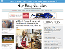 Tablet Screenshot of dailytarheel.com